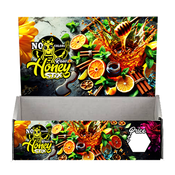 Natural No Flavor Design - Honey Stix, Honey Stick, Honey Straw Pack Display Only