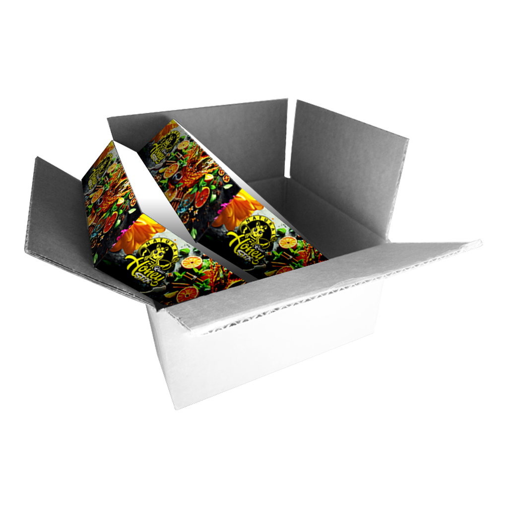 FORTY - 5 Packs of Assorted Natural Honey Stix, Honey Stick, Honey Straw with Display