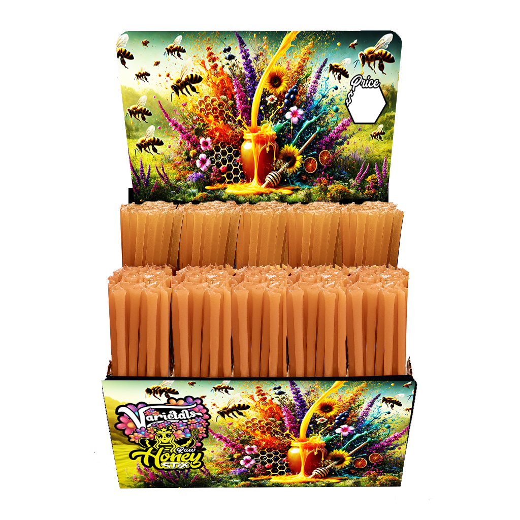 Wildflower 500 Honey Stix, Honey Stick, Honey Straw Display