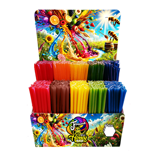 500 Flavored Honey Stix, Honey Stick, Honey Straw Display