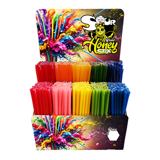 500 Sour Honey Stix, Honey Stick, Honey Straw with Display